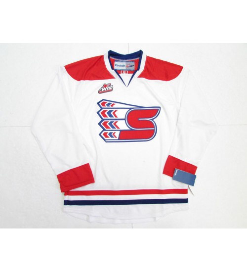 Custom WHL Spokane Chiefs 2009-Pres Home Premier Hockey Jersey White